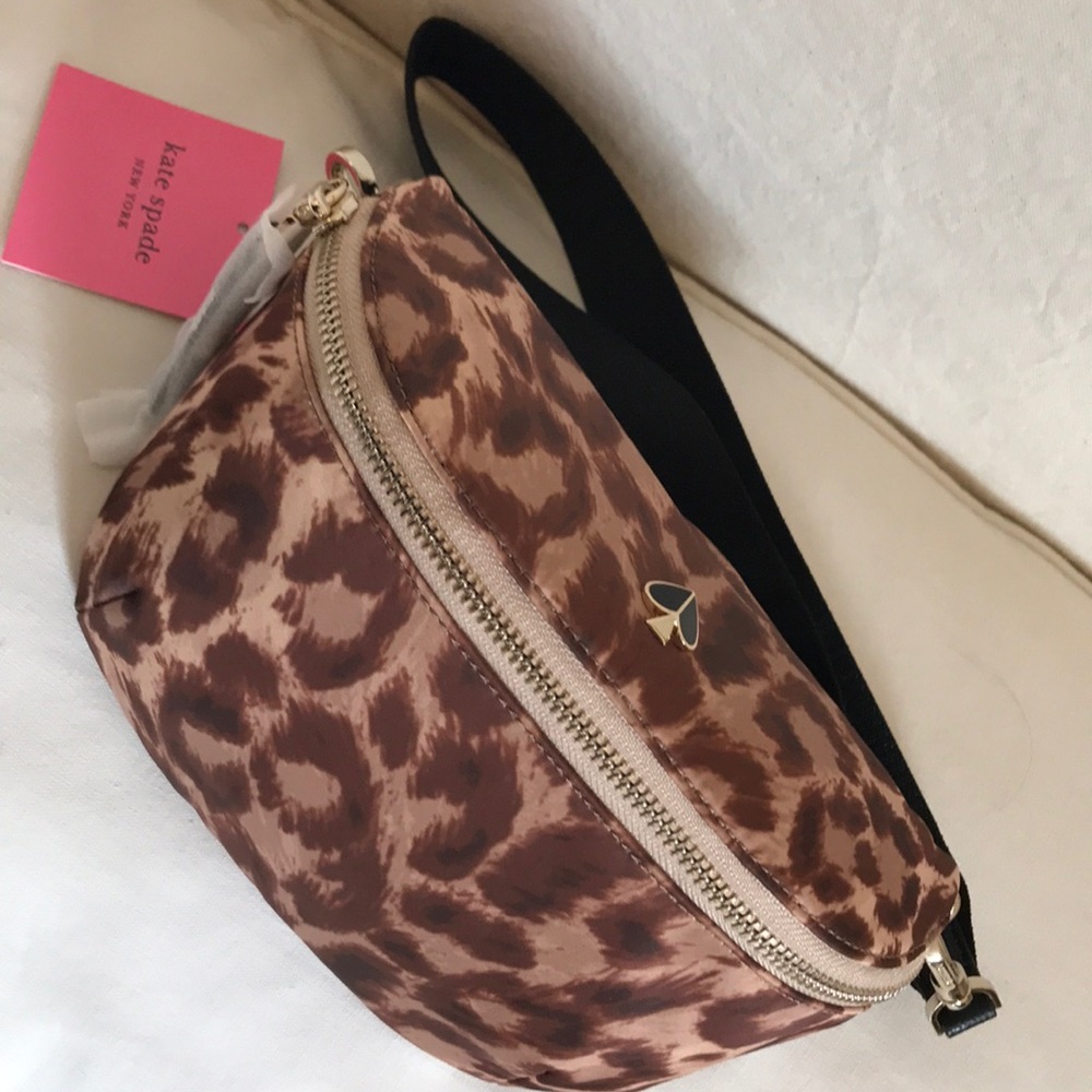 NWT Kate Spade Leopard Print Nylon Belt Bag
